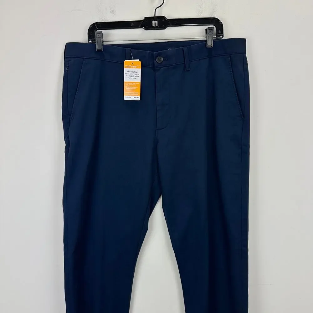 J.Crew Straight Fit TruTemp365 Chino Cotton Blend Pant Mens Navy W 36 L 32 NWT